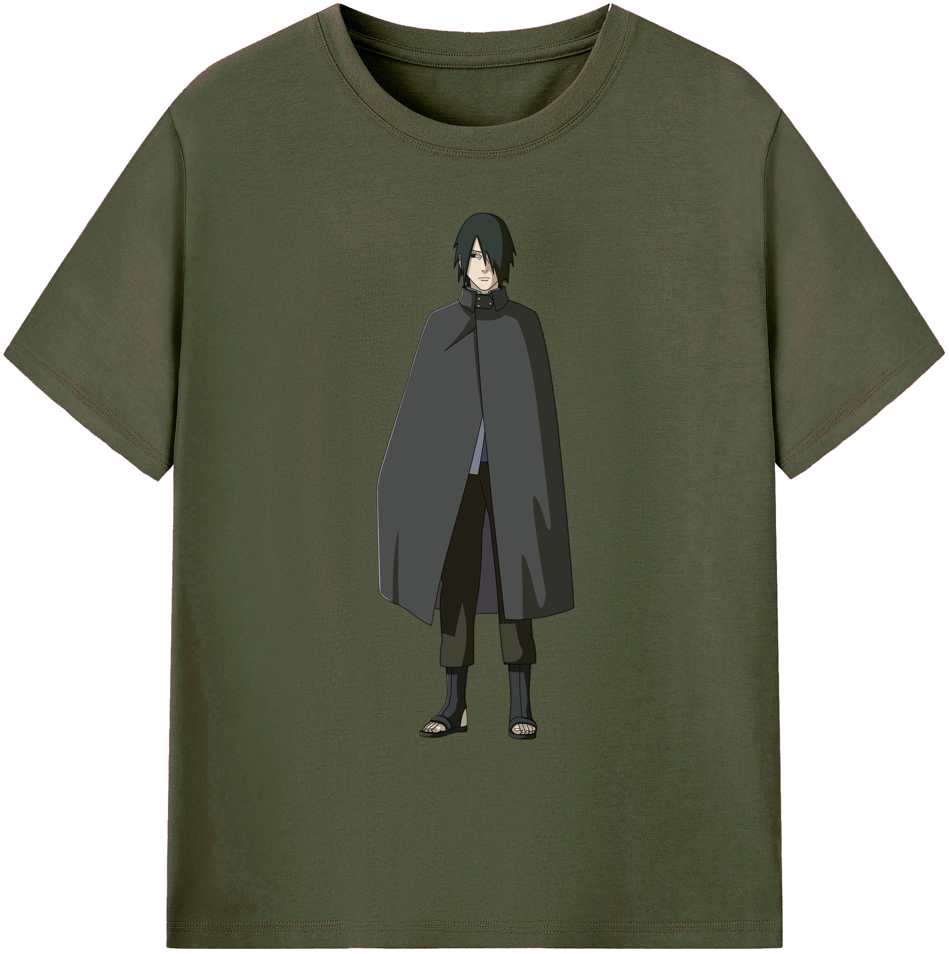 （画像用） NARUTO -ナルト- うちは サスケ Uchiha Sasuke 綿100％ メンズ半袖Tシャツ｜肌触りやわらか＆通気性
